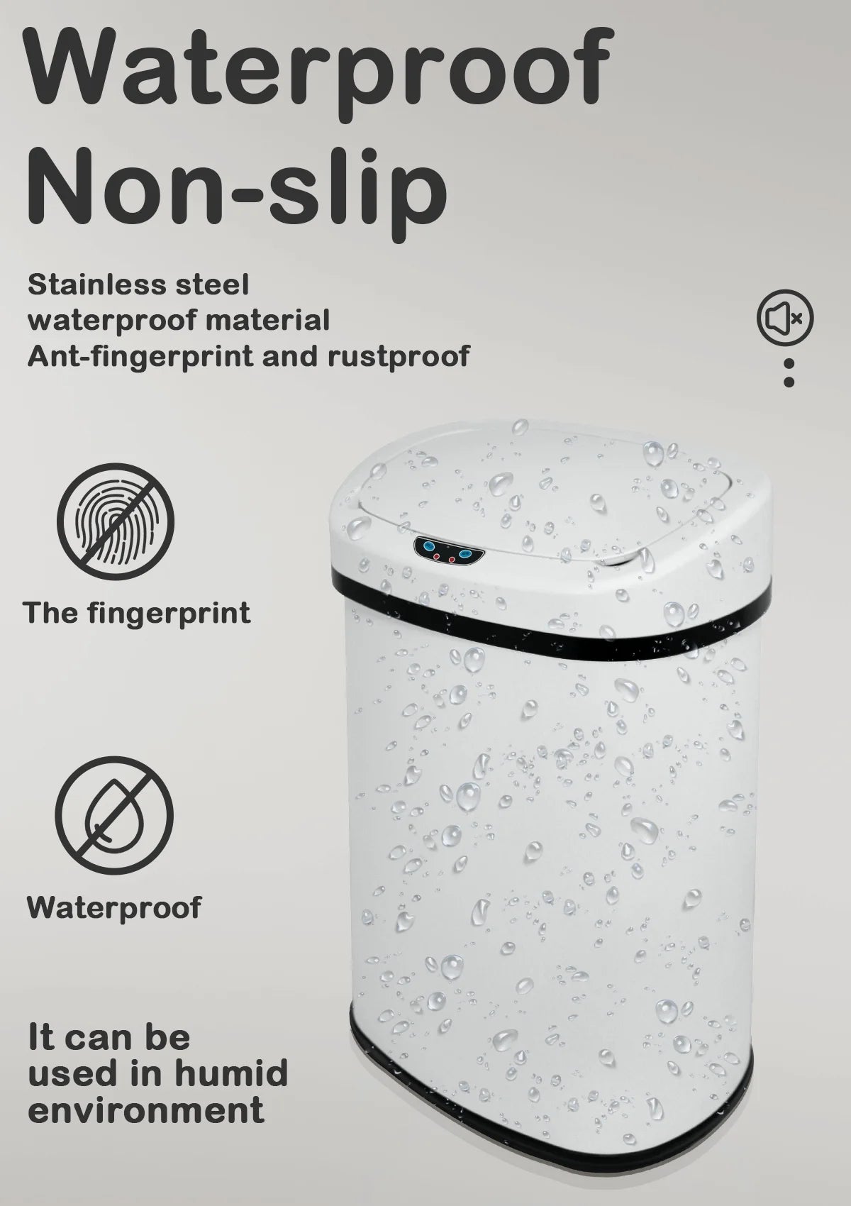 Revolutionize Your Waste Management with Our 13 Gallon Touchless Stainless Steel Trash Can - Perfect for Kitchen, Bathroom, and Office!