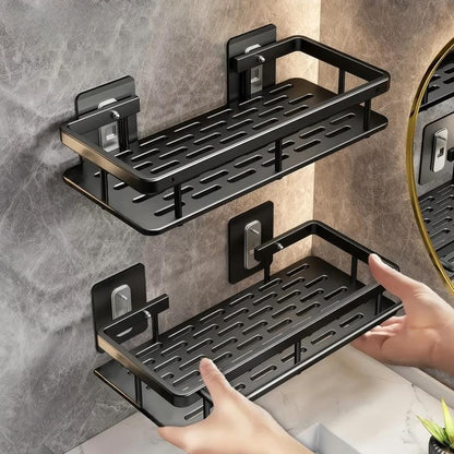 No-Drill Bathroom Storage Rack