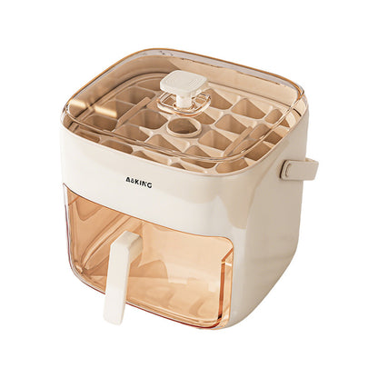 Press-Down Ice Cube Mold with Easy-Release Tray