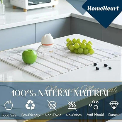 Experience Effortless Drying with Our Large 24" × 16" Diatomite Dish Drying Mat - Quick-Dry, Eco-Friendly, and Space-Saving!