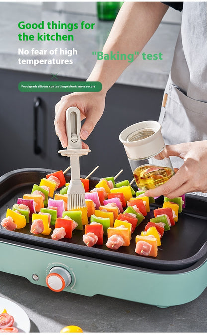 Kitchen High-temperature Resistant Silicone Oil Brush Bottle Integrated