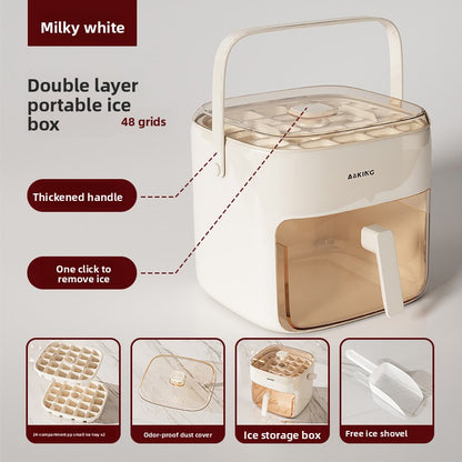 Press-Down Ice Cube Mold with Easy-Release Tray
