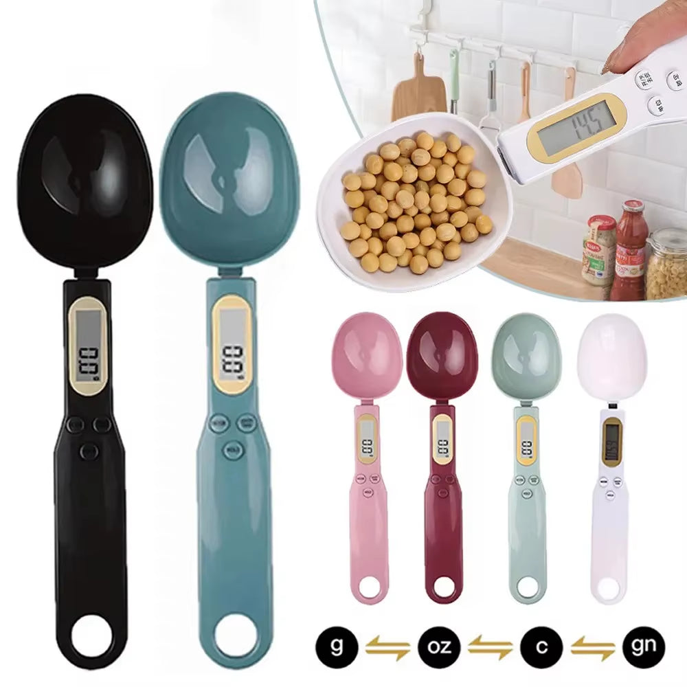 Elevate Your Cooking Experience with the 500G/0.1G Portable LCD Digital Measuring Spoon Scale - Precision Weighing Made Easy!
