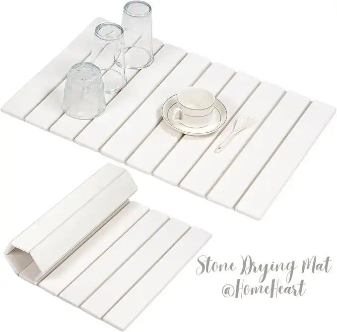 Experience Effortless Drying with Our Large 24" × 16" Diatomite Dish Drying Mat - Quick-Dry, Eco-Friendly, and Space-Saving!