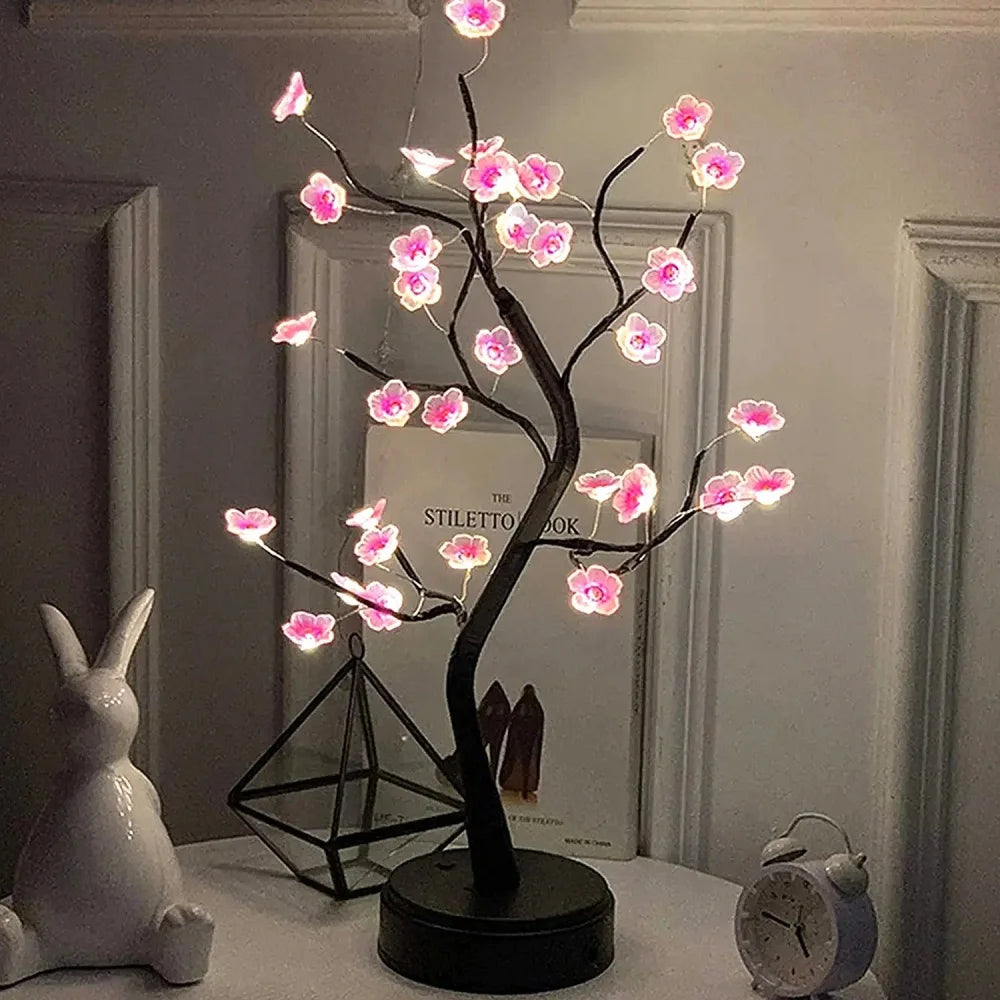 LED Cherry Blossom Tree Night Light – Touch Control
