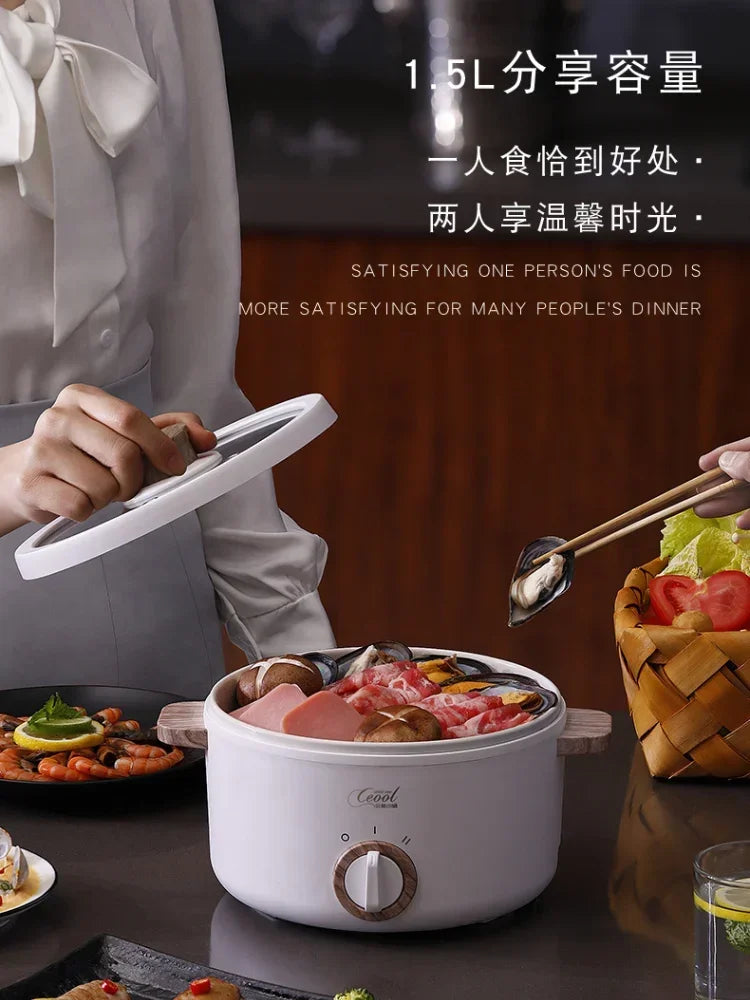 Mini Electric Hot Pot & Frying Pan – 1.5L