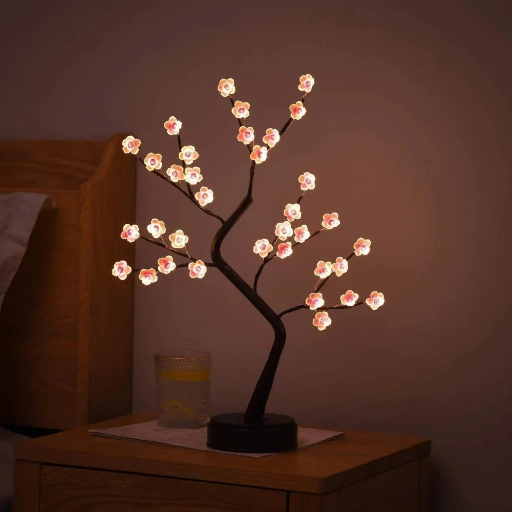 LED Cherry Blossom Tree Night Light – Touch Control