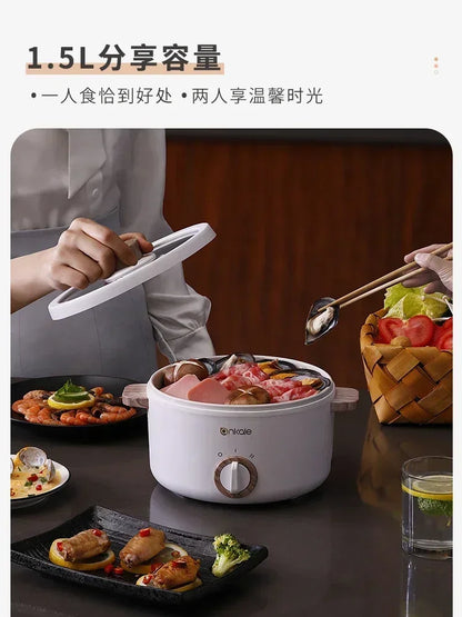 Mini Electric Hot Pot & Frying Pan – 1.5L