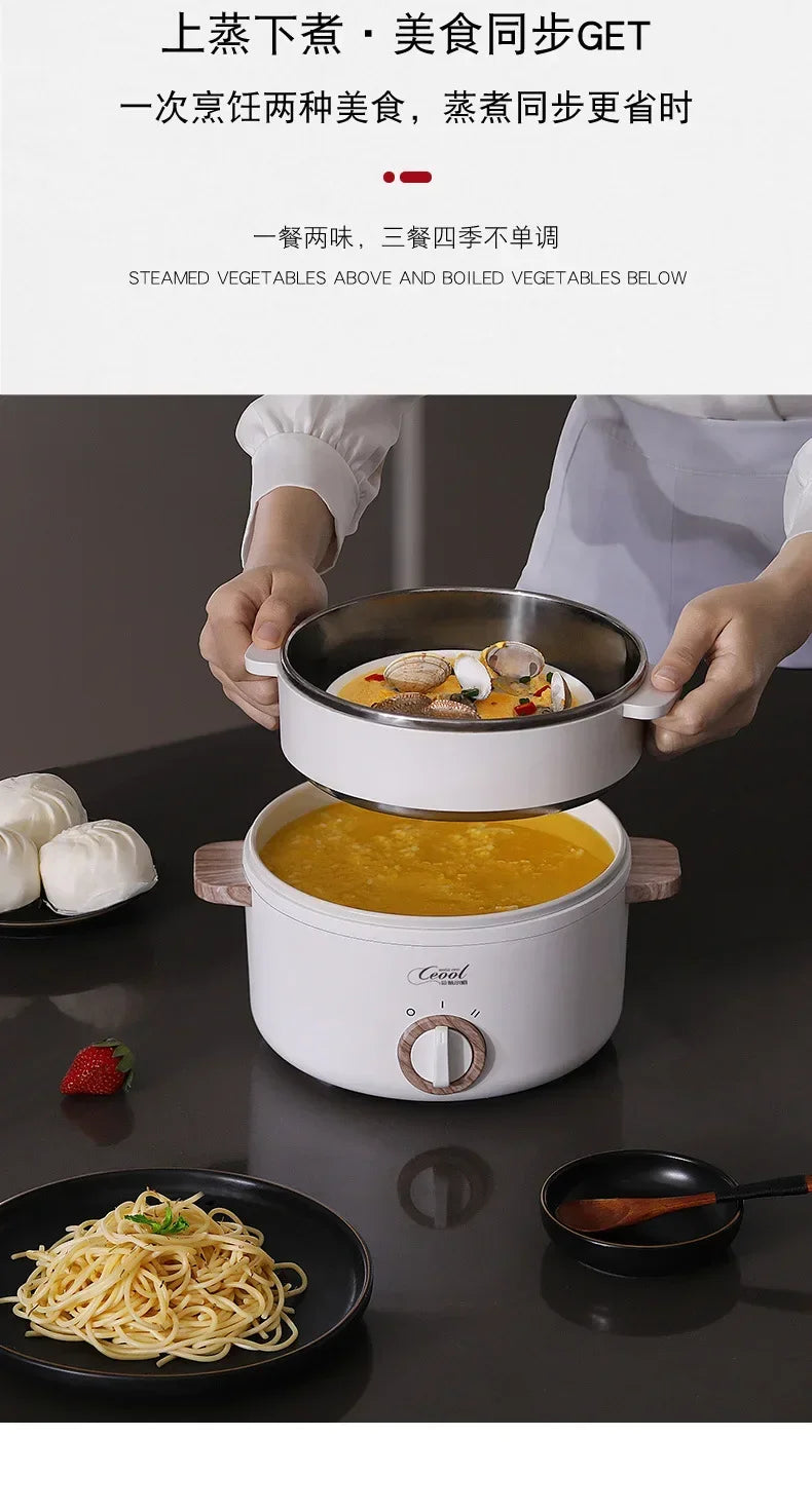 Mini Electric Hot Pot & Frying Pan – 1.5L