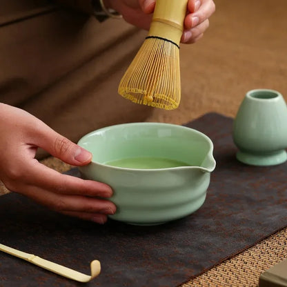 Matcha Tea Set with Bamboo Whisk & Bowl