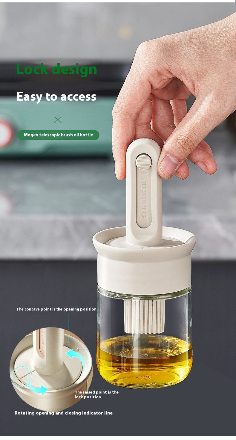 Kitchen High-temperature Resistant Silicone Oil Brush Bottle Integrated