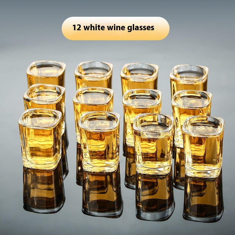 Tempered glass whiskey set with matte black tray