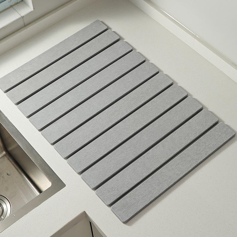 Experience Effortless Drying with Our Large 24" × 16" Diatomite Dish Drying Mat - Quick-Dry, Eco-Friendly, and Space-Saving!