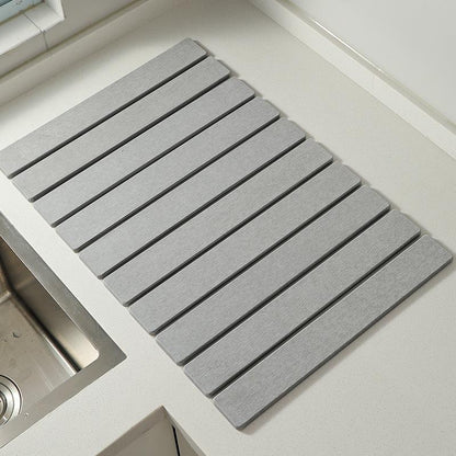 Experience Effortless Drying with Our Large 24" × 16" Diatomite Dish Drying Mat - Quick-Dry, Eco-Friendly, and Space-Saving!