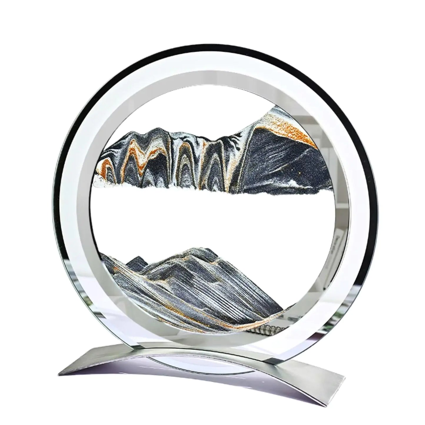 3D Moving Sand Art Glass Frame – Relaxing Desk Décor